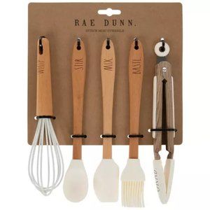 NWT Rae Dunn 5 pc Mini Utensils Set white